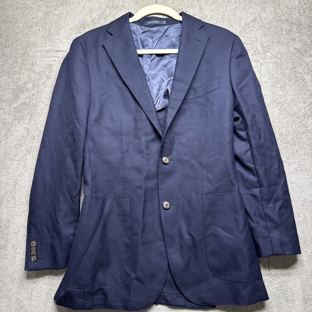 Suitsupply Havana Navy Blue Vitale Barberis Wool Sport Coat Blazer 38R